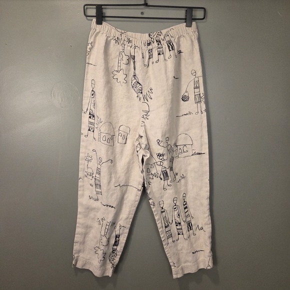 Chico's Pants - Vintage Chico's Design 100% Linen Pull On Cropped Capri Pants Y2K, 24" Waist